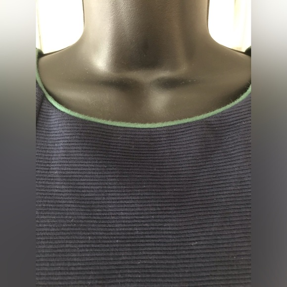 Boden US size 4P textured dress - pink and green banding at waist, bottom hem - Picture 5 of 16